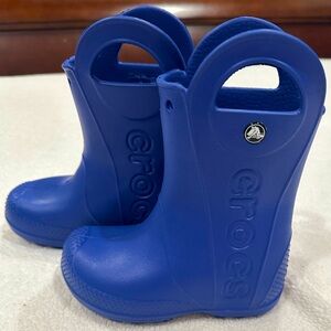 Crocs Kids Handle It Rain Boot, Blue, size C9